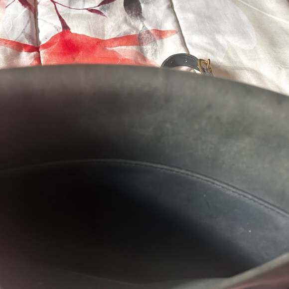 Coach Black Leather Shoulder Bag with Gold Accents - Picture 8 of 13